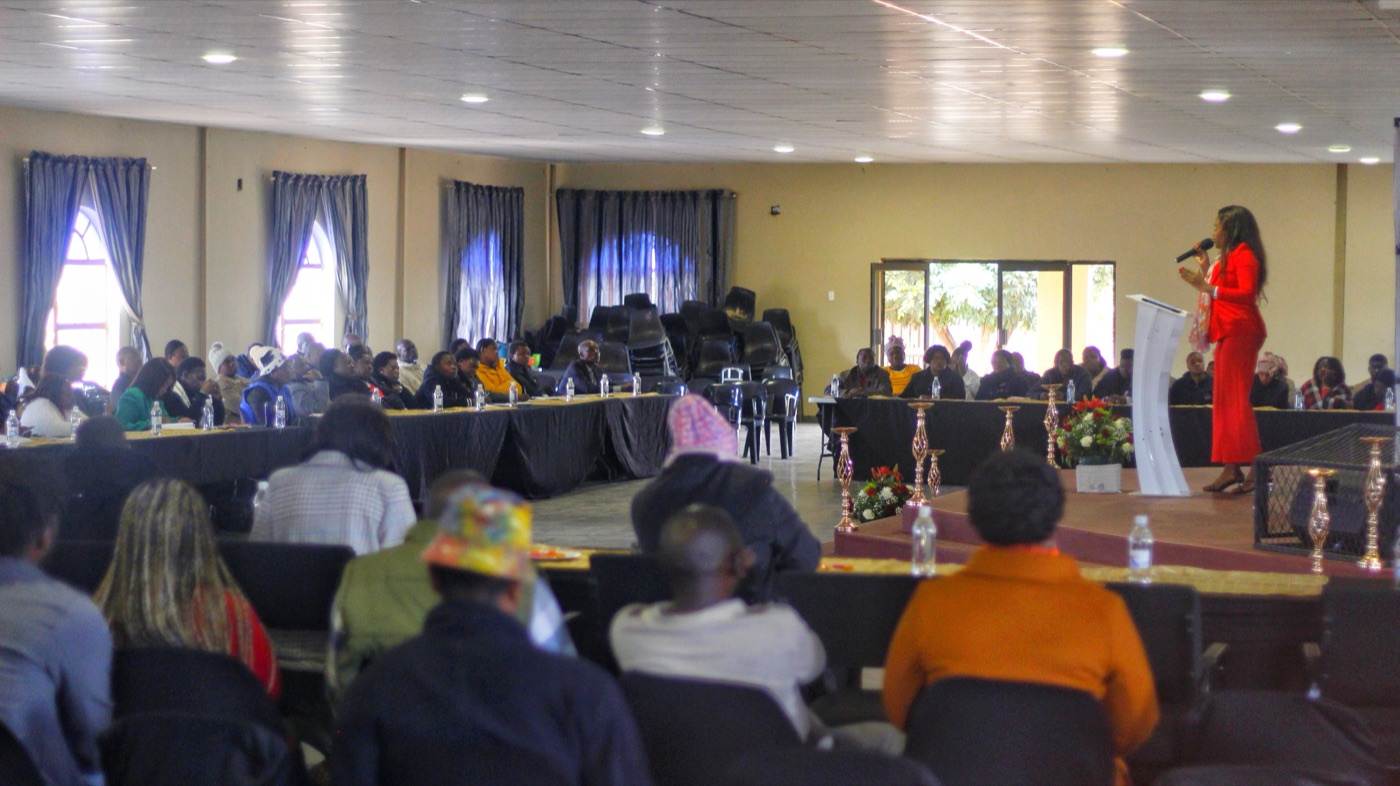 Speaker addressing attendees at the FEOC Giyani Business Expo